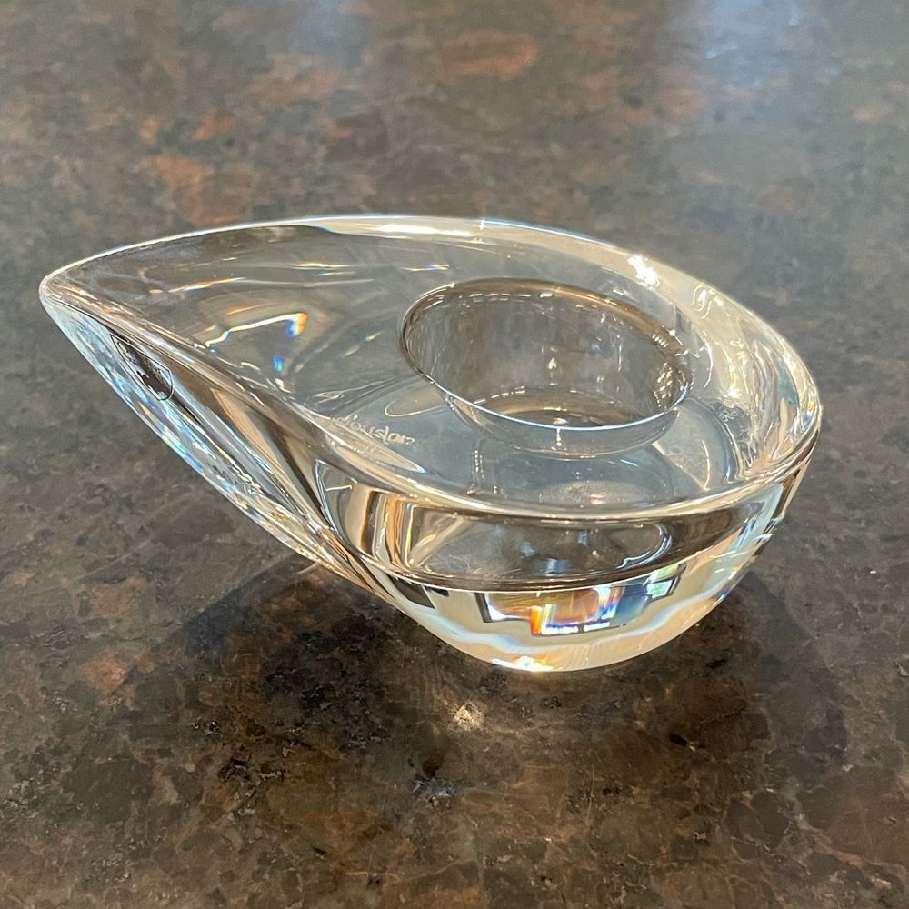 Vintage Orrefors Sweden Crystal Drop Votive Tealight Holder 90s  Martti Rytkonen - Picture 5 of 16
